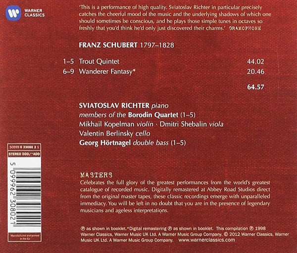 Schubert: Trout Quintet & Wanderer Fantasy