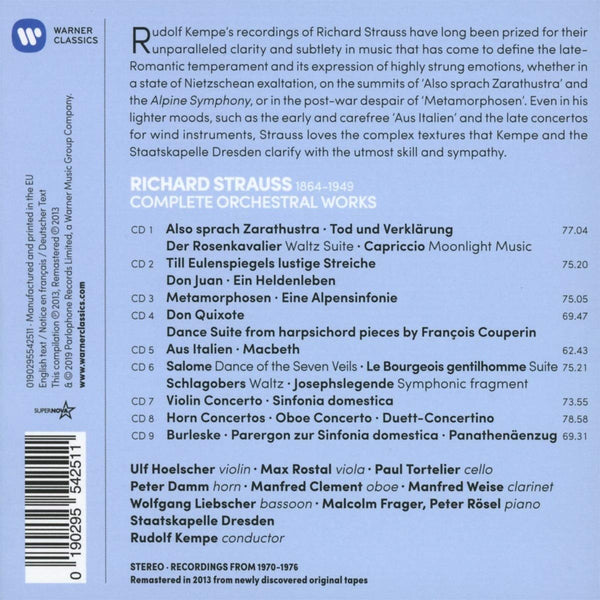 R. Strauss: Complete Orchestral Works (9CDs)