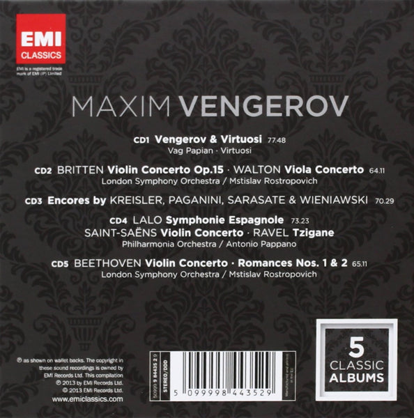 Maxim Vengerov -  - 5 Classic Albums (5CDs)