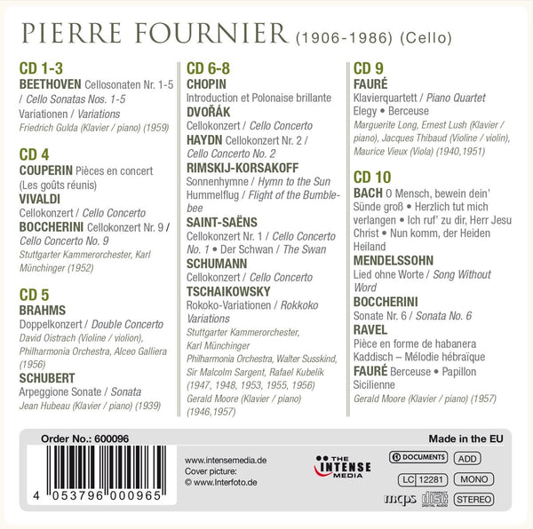 Pierre Fournier - Masterpieces for Cello