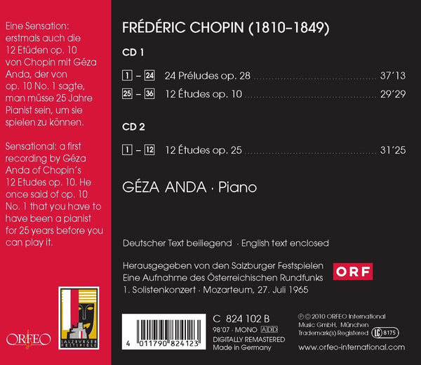 Géza Anda - Chopin: 24 Préludes Op. 28 12 Prélude