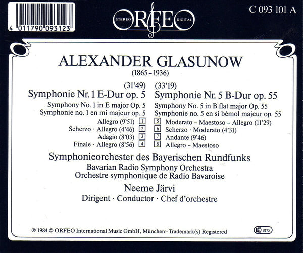 Glazunov: Symphonies No.1 & 5