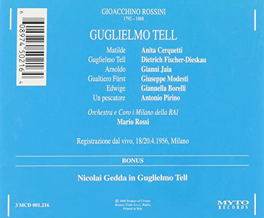 Rossini: WILLIAM TELL (In Italian)