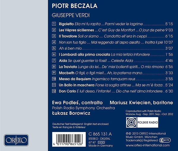 Piotr Beczala - Verdi Arias And Duets