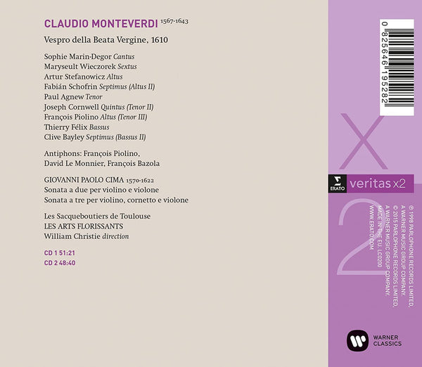 Monteverdi: Vespro della Beata Virgine (2CDs)