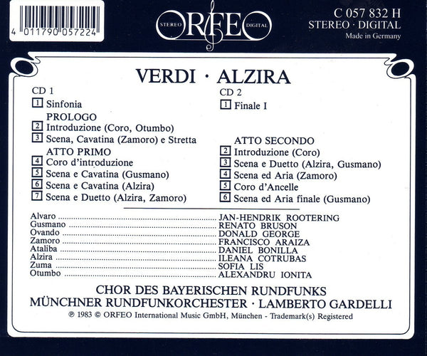 Verdi: ALZIRA