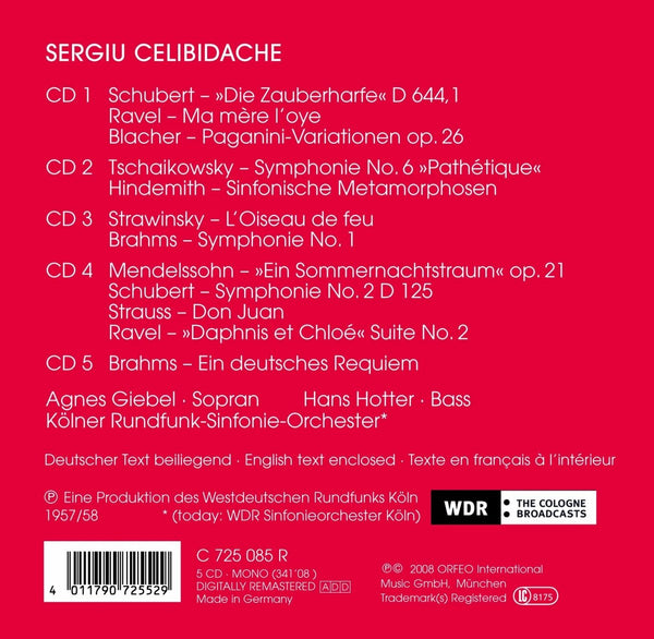 Sergiu Celibidache - The Cologne WDR Broadcasts 1957/58