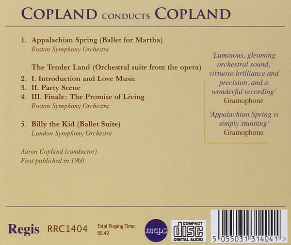 Copland conducts Copland: Appalachian, Tender Land, Billy the Kid