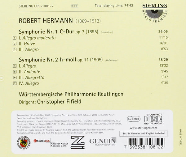 Robert Hermann (1869-1912): Symphony Nos. 1 & 2