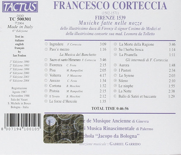 Musiche Per Le Nozze Medici