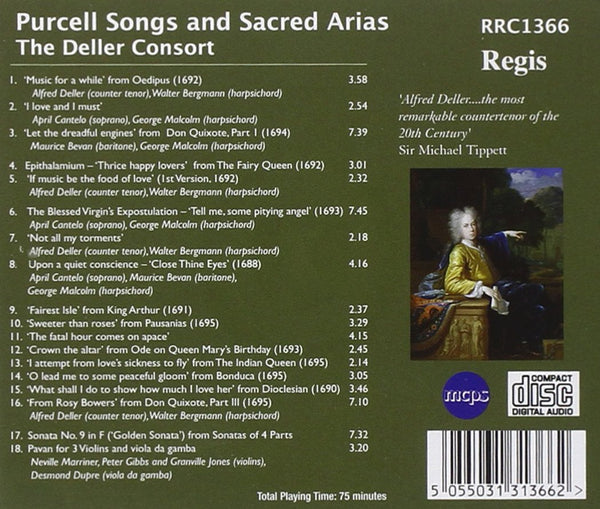 Purcell Songs And Sacred Arias