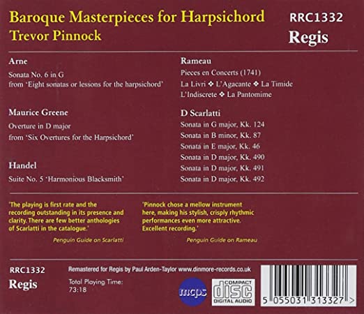 Baroque Masterpieces for Harpsichord