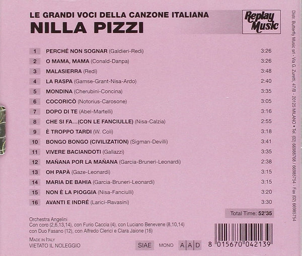 Le Grandi Voci della Canzone Italiana: Nilla Pizzi