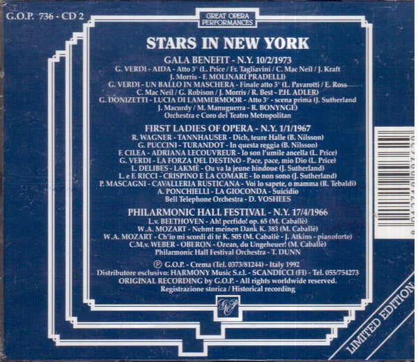 Stars in NY: MET Gala 1973, First Ladies of Opera 1967 & Philharmonic Hall 1966