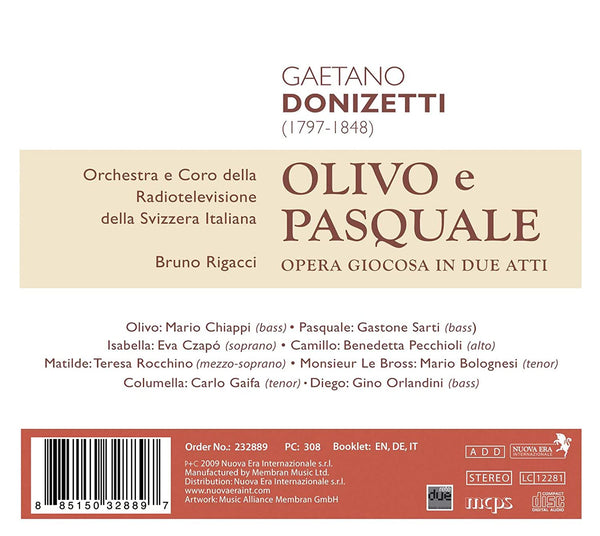 Donizetti: OLIVO E PASQUALE