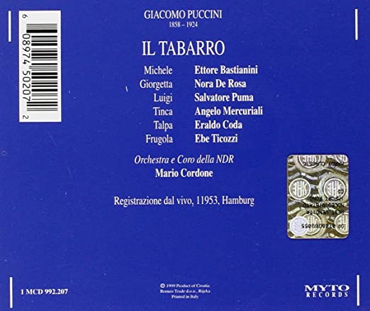 Puccini: IL TABARRO