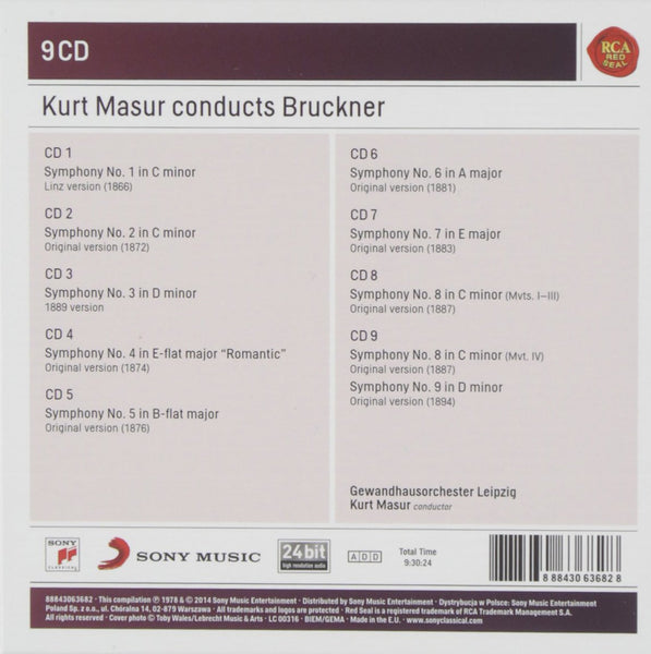 KURT MASUR conducts BRUCKNER