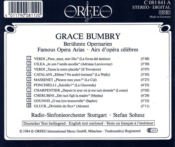 Grace Bumbry - Famous Opera Arias from La Gioconda, Il Trovatore, Alceste, Sapho, Medea, Louise, La Wally & more