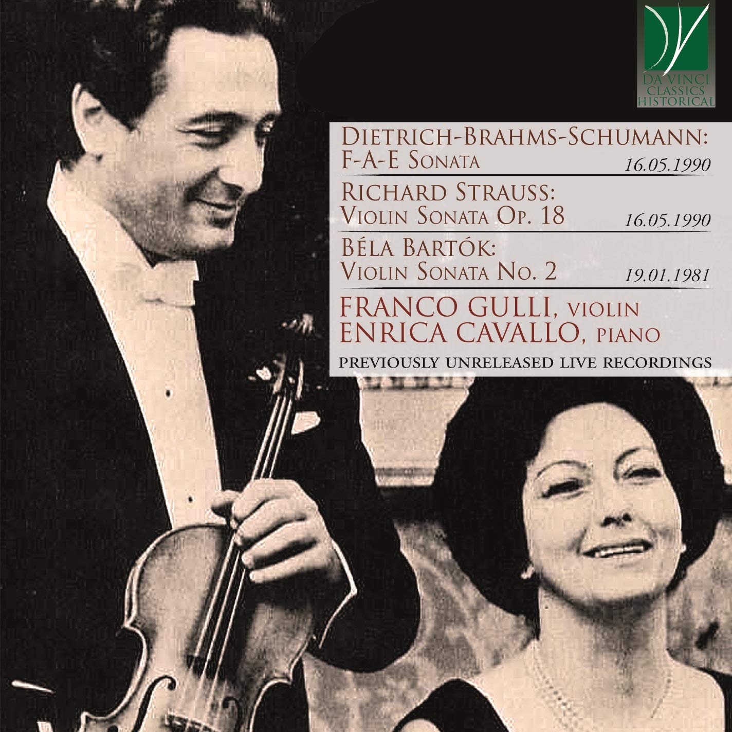 Works by Dietrich, Bartok, Brahms, R. Strauss & Schumann