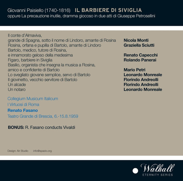 Paiseillo: IL BARBIERE DI SIVIGLIA