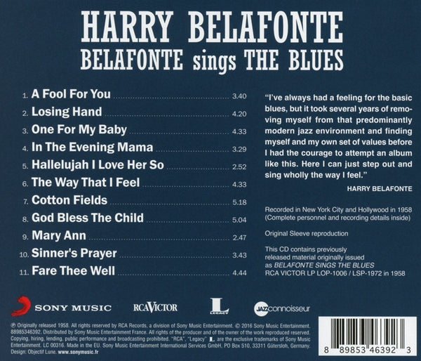 Belafonte Sings The Blues