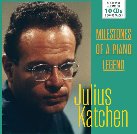 Julius Katchen: Milestones of a Piano Legend. Features pieces by Beethoven, Brahms, Bartok, Schubert, Liszt, Prokofiev, Schumann, Rachmaninow, Tchaikovsky, Britten, Chopin, & more.