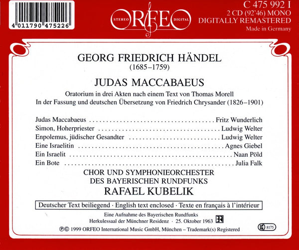 Handel: JUDAS MACCABEUS