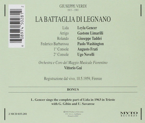 Verdi: LA BATTAGLIA DI LEGNANO