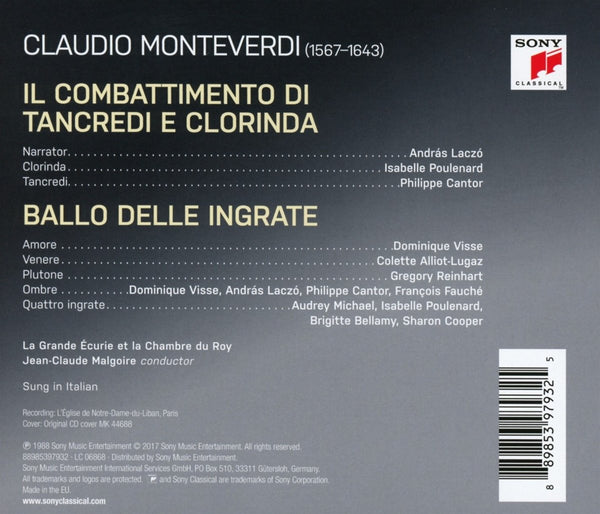 Monteverdi: Il Combabittimento di Tancredi e Clorinda. Ballo delle Ingrate. 