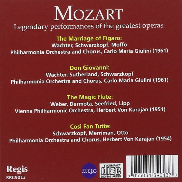 Mozart: The Great Operas - DON GIOVANNI, LE NOZZE DI FIGARO, COSI FAN TUTTE & DIE ZAUBERFLÖTE