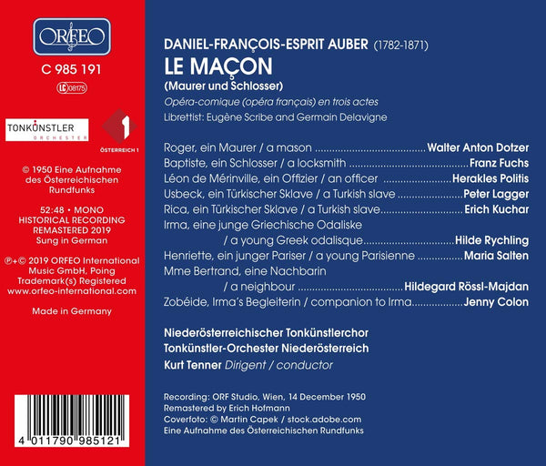 Auber: LE MAÇON