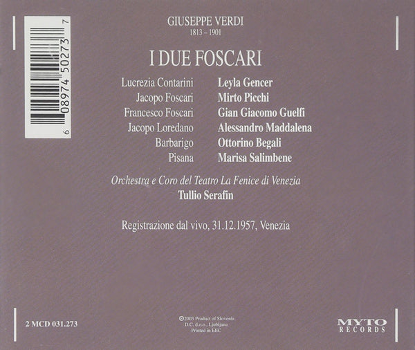 Verdi: I DUE FOSCARI