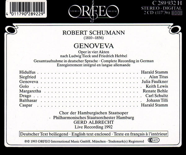 Schumann: GENOVEVA