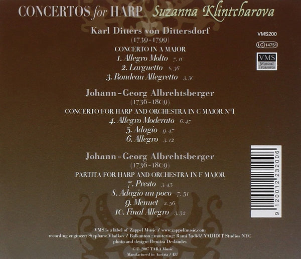 Albrechtsberger/Dittersdorf: Concertos for Harp