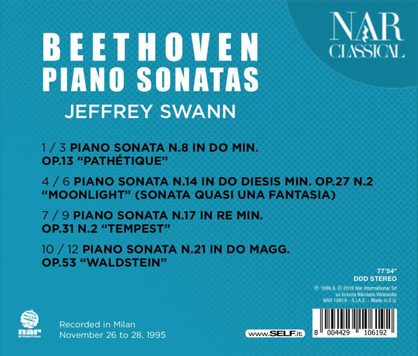 Beethoven: Piano Sonatas - Pathétique, Moonlight,Tempest & Waldstein