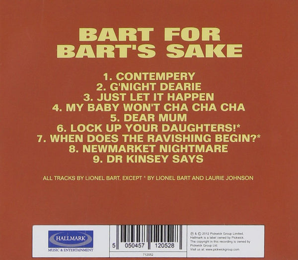 Lionel Bart - Bar for Bart's Sake