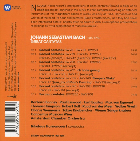 Bach: Great Cantatas (7CDs)