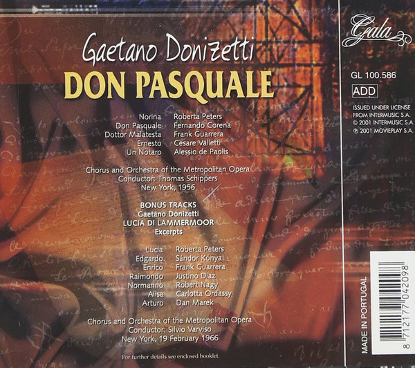 Donizetti: DON PASQUALE