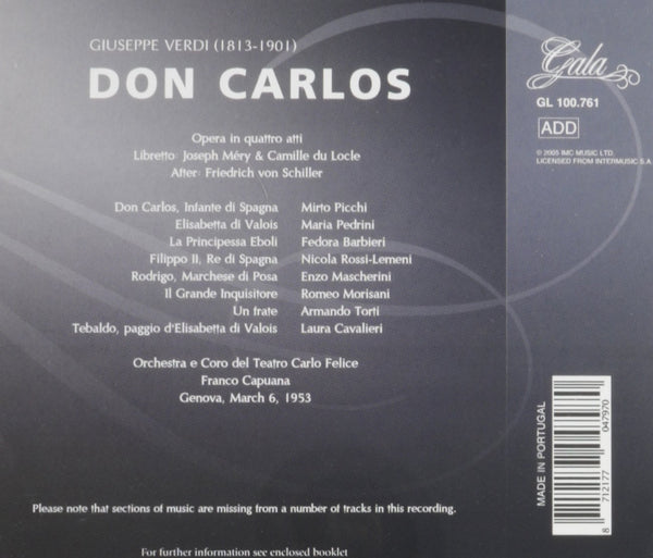 Verdi: DON CARLO