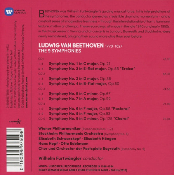 Beethoven: The Complete Symphonies (5CDs)