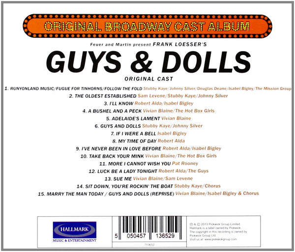 Frank Loesser: GUY AND DOLLS - Original Broadway Cast Recording