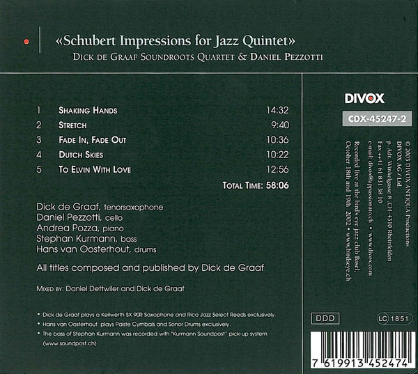 Schubert Impressions: Live At The Bird's Eye Jazz Club