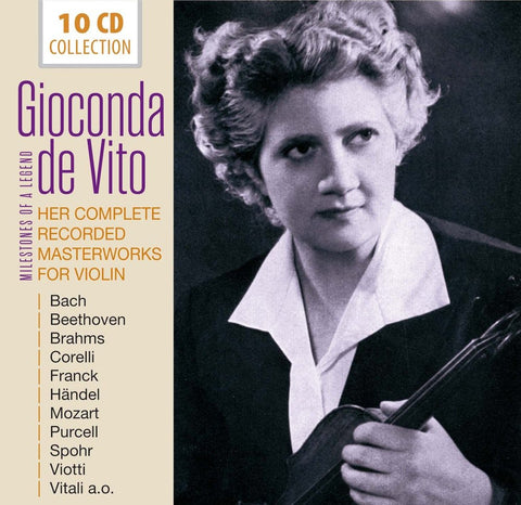 Gioconda de Vito - Features pieces by Beethoven, Tchaikovsky, Brahms, Mozart, Purcell, Handel, Corelli, Spohr, Franck, Bach & more.