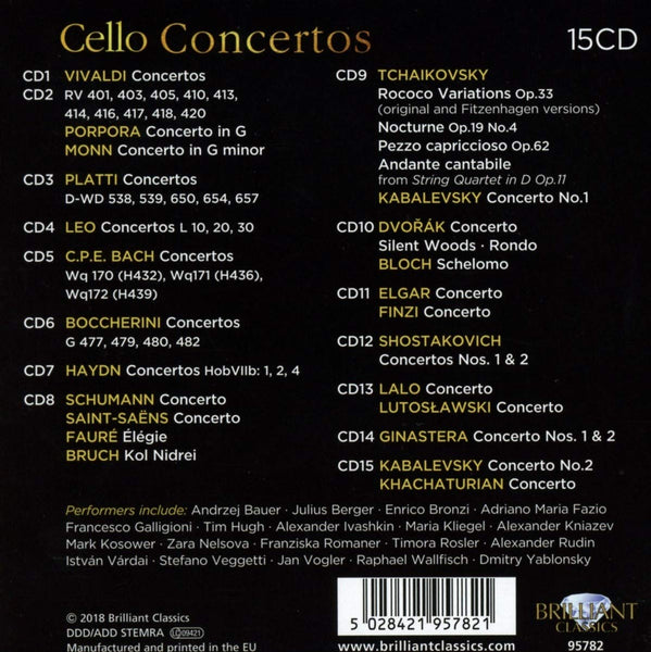 Cello Concertos Edition - 15 CD set