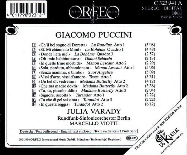 Julia Varady - Famous Opera Arias by Puccini