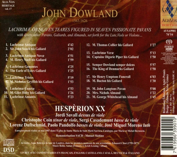 John Dowland: Lachrimae