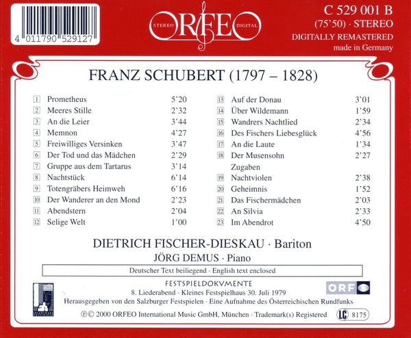 Dietrich Fischer-Dieskau - Schubert: Lieder