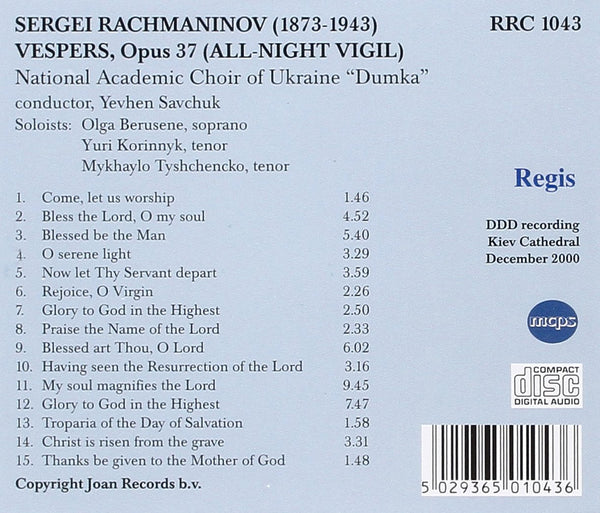 Rachmaninov: Vespers