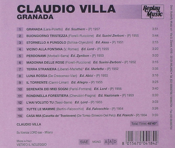 Claudio Villa - Granada