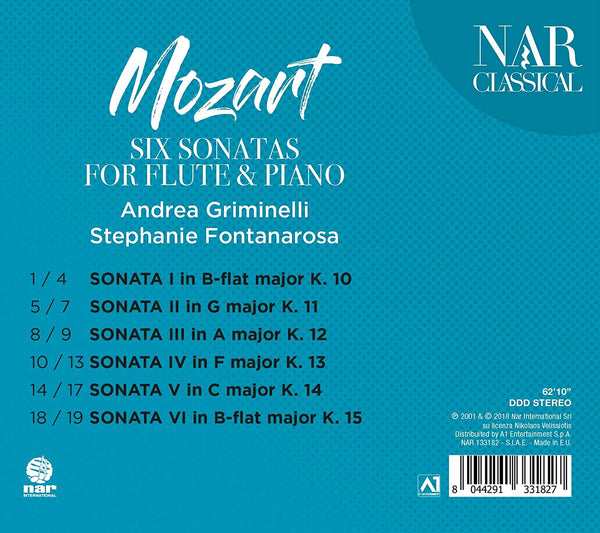 Mozart: Six Sonatas for Flute & Piano